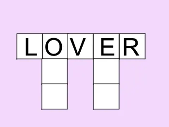 CrossWords Out of a Word: Lover